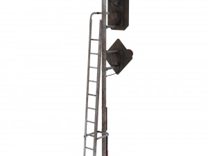 train traffic light weathered 19 3D Model