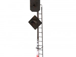 train traffic light weathered 19 3D Model
