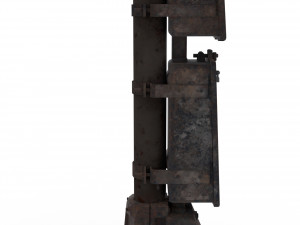 train traffic light weathered 19 3D Model