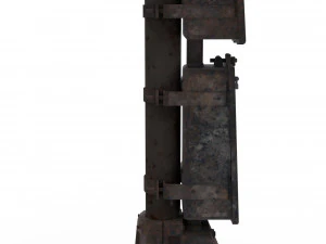 train traffic light weathered 19 3D Model