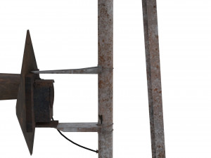 train traffic light weathered 19 3D Model