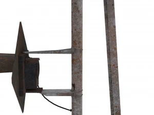 train traffic light weathered 19 3D Model