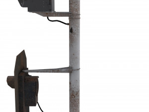 train traffic light weathered 19 3D Model