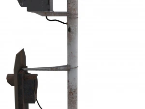 train traffic light weathered 19 3D Model