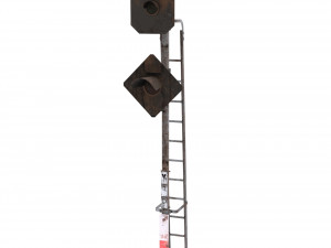 train traffic light weathered 20 Model 3D