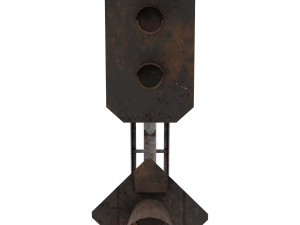 train traffic light weathered 20 Model 3D