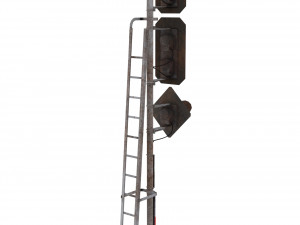 train traffic light weathered 21 Modelo 3D