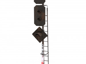 train traffic light weathered 21 Modelo 3D