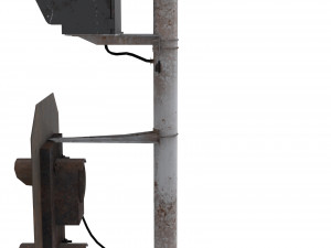 train traffic light weathered 21 Modelo 3D