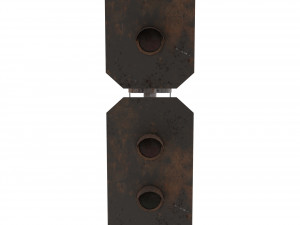 train traffic light weathered 21 Modelo 3D