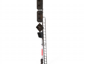 train traffic light weathered 22 3Dモデル