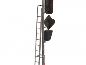train traffic light weathered 22 Model 3D