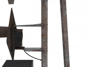 train traffic light weathered 22 3D Model