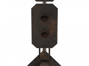 train traffic light weathered 22 Model 3D