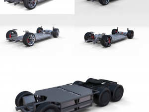 tesla chassis packsemi roadster model s x 3 3Dモデル