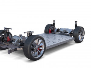 tesla chassis packsemi roadster model s x 3 3Dモデル