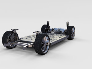 tesla chassis packsemi roadster model s x 3 3Dモデル
