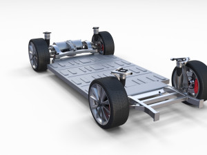 tesla chassis packsemi roadster model s x 3 3Dモデル