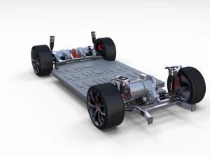 tesla chassis packsemi roadster model s x 3 3D Model