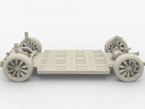 tesla chassis packsemi roadster model s x 3 3Dモデル