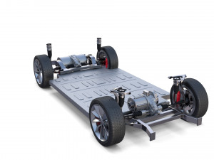 tesla chassis packsemi roadster model s x 3 3Dモデル