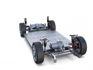 tesla chassis packsemi roadster model s x 3 3Dモデル