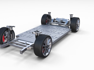 tesla chassis packsemi roadster model s x 3 3Dモデル