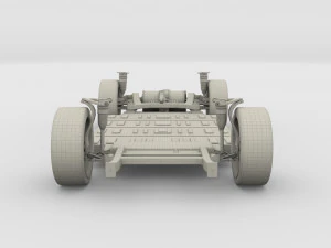 tesla chassis packsemi roadster model s x 3 3D Model