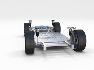 tesla chassis packsemi roadster model s x 3 3Dモデル
