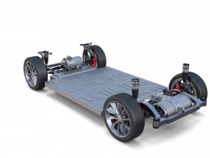 tesla chassis packsemi roadster model s x 3 3Dモデル