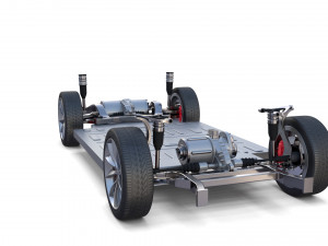 tesla chassis packsemi roadster model s x 3 3Dモデル