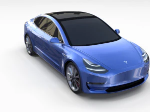 tesla packsemi roadster model s x 3 3D Model