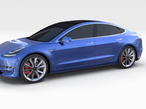tesla packsemi roadster model s x 3 3D Model
