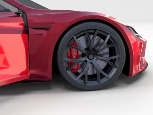 tesla pack semi roadster model s x 3 with interiors 3D Model