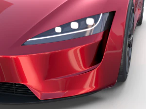 tesla pack semi roadster model s x 3 with interiors 3D Model