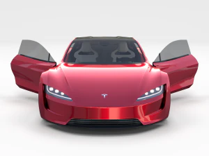 tesla pack semi roadster model s x 3 with interiors 3D Model