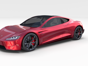 tesla pack semi roadster model s x 3 with interiors 3D-Modell