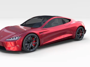 tesla pack semi roadster model s x 3 with interiors 3D Model