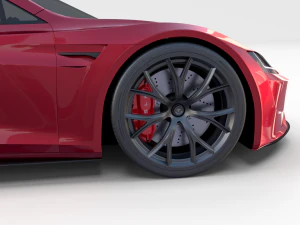 tesla pack semi roadster model s x 3 with interiors 3D Model