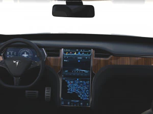 tesla pack semi roadster model s x 3 with interiors 3D Model