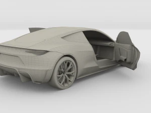 tesla pack semi roadster model s x 3 with interiors 3D Model