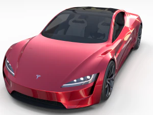 tesla pack semi roadster model s x 3 with interiors 3D Model