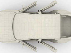 tesla pack semi roadster model s x 3 with interiors 3D Model
