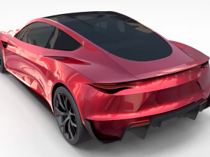 tesla pack semi roadster model s x 3 with interiors 3D Model