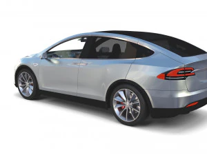 tesla pack semi roadster model s x 3 with interiors 3D Model