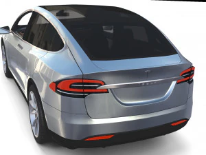 tesla pack semi roadster model s x 3 with interiors 3D Model
