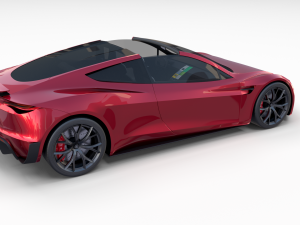 tesla pack semi roadster model s x 3 with interiors 3D-Modell