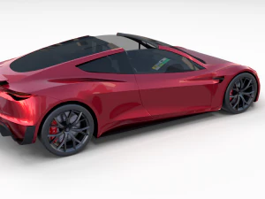 tesla pack semi roadster model s x 3 with interiors 3D Model
