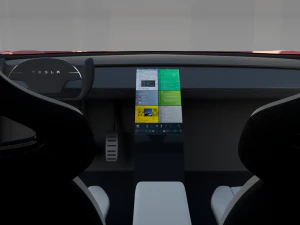 tesla pack semi roadster model s x 3 with interiors 3D Model