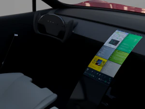 tesla pack semi roadster model s x 3 with interiors 3D Model